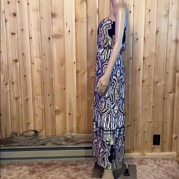 Ruby Rox Full Length Strapless  Open Shoulder Maxi Sundress Size S Anthropologie - Picture 7 of 10